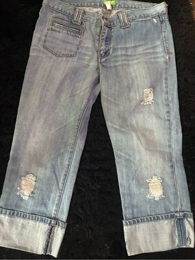 Abercrombie & Fitch Light Blue Distressed Relaxed Jeans